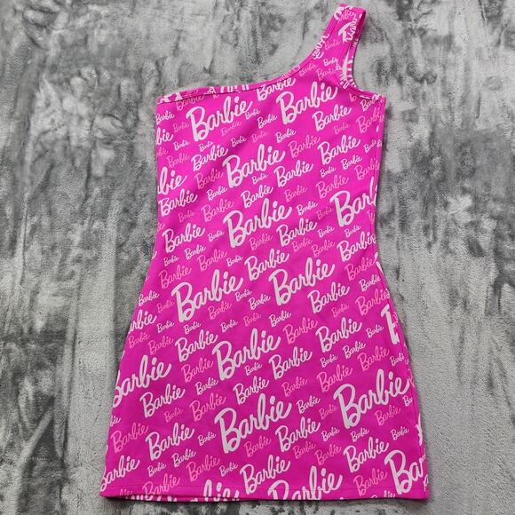 Barbie Dresses & Skirts - Barbie Spirit Dress Womens S Pink One Shoulder Bodycon Mini Stretch Cosplay